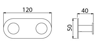 Вешалка-2 крючка Timo Saona 13014/16 белый матовый